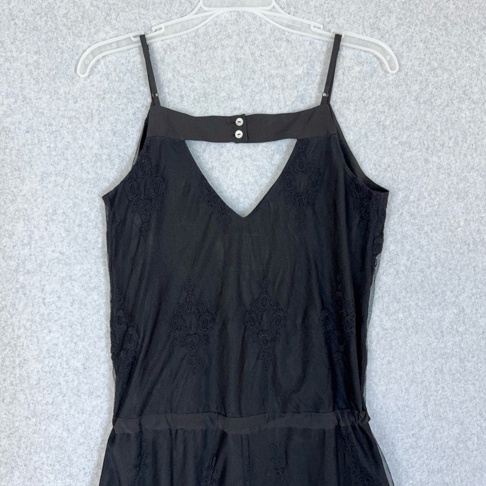 Chaser Romper Black Lace Size Small Spaghetti Straps Adjustable Cinch Waist NWT - Picture 9 of 16